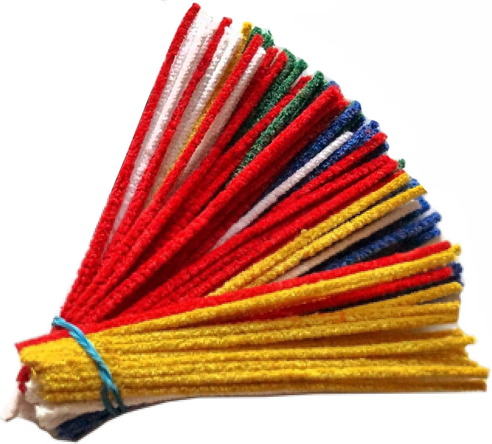 GERMANUS Pfeifenreiniger 100 Stück in Bunt, Rot, Gelb, Blau, Grün, Weiß, Ch - Bild 1 von 1