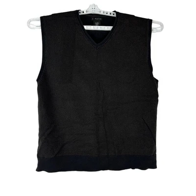 Chaleco Suéter J Ferrar Para Hombres Negro XL V Cuello 100% Algodón Hecho en Hong Kong Foto 1 de 4