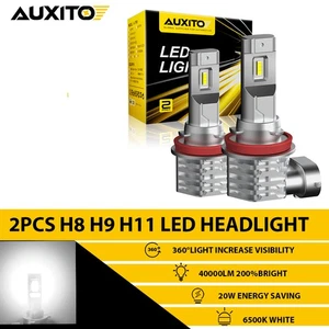 AUXITO H8 H9 H11 LED Headlight Kit Low Beam Bulb Bright Super 6500K White 200% - Picture 1 of 8