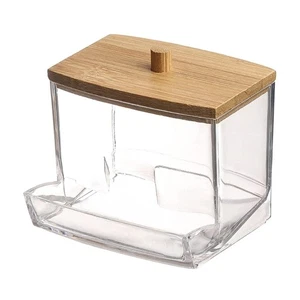 Elegant Makeup Cotton Organizers Box for Tidy Bathroom Storage Solution - Picture 1 of 8