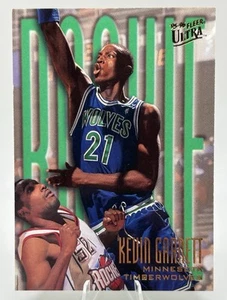 Tarjeta de novato Fleer Ultra Kevin Garnett 1995-96 #274 Minnesota Timberwolves radiocontrol - Imagen 1 de 2