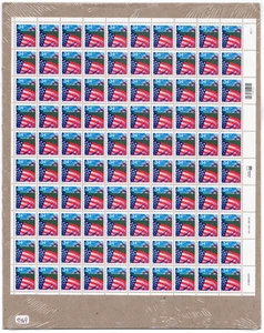 Scott #3469 Flag Over Farm Sheet Of 100 Stamps - Sealed P#P1111 1st printing - Picture 1 of 3