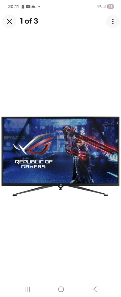 ASUS ROG Strix XG43UQ 43"  Gaming Computer Monitor  4K Ultra HD LED Faulty - Image 1 of 4
