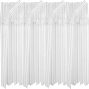 100 pajitas de plastico jumbo Boba Boba ancore trasparenti flessibili desechabili - Foto 1 di 12