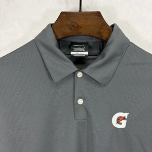 Nike Polo Para Hombres Grande Gris Gatorade Golf Dri Fit Rendimiento Pullover - Imagen 1 de 10