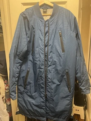 Chaqueta Parka Hombre Air Jordan Aislada Azul Francés Longline Foto 1 de 4