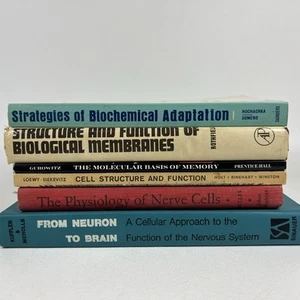Science Book Lot of 6 Cell Biology Neuroscience Biochemistry Kuffler Vintage - Imagen 1 de 23