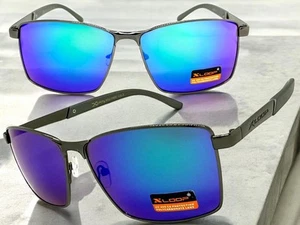 Classic Sporty Modern Stylish Sleek Biker SUNGLASSES Gunmetal Frame Green Lens - Picture 1 of 6