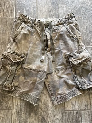 Pantalones Cortos DE COLECCIÓN Abercrombie & Fitch Carga Pesada Camuflados Militares Envejecidos Talla 31 Foto 1 de 4
