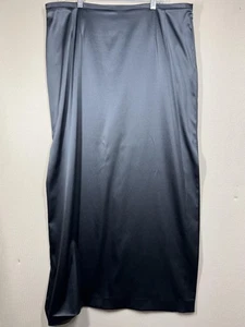 Alex Evenings Skirt Womens 18 Satin Maxi Formal Special Occasion Side Slit - Picture 1 of 13