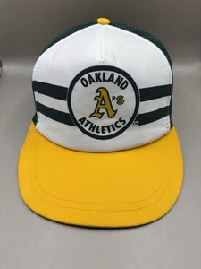 Vintage 80s 90s Oakland Athletics Trucker Hat Cap SnapBack Mesh MLB - Bild 1 von 9