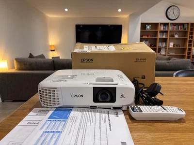 Epson EB-FH06 3,500 Lumens Home Cinema Projector Full HD 1080p Used HDMI Low Use - Image 1 of 4