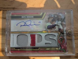 2020 Topps Triple Threads|Auto Relic| Rhys Hoskins 1/1 | 3 Color Patch - Picture 1 of 2