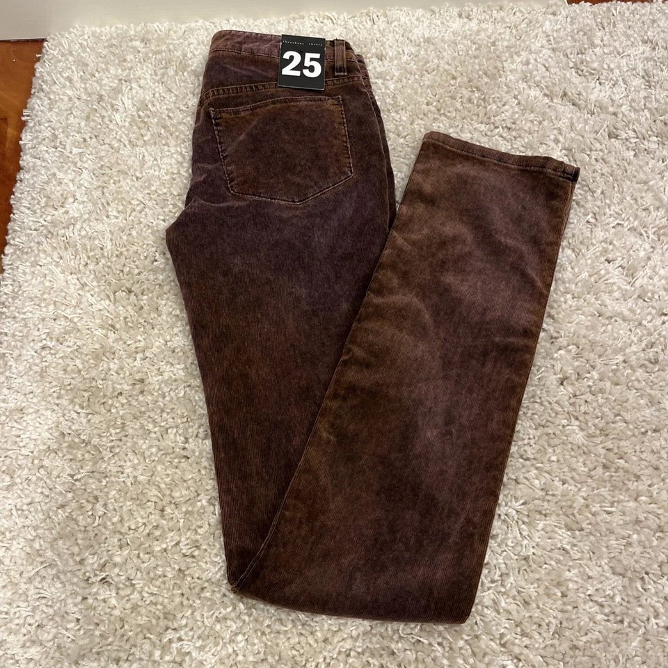 Pantalones de pana Theory Theyskens Sunset Palak nuevos con etiquetas $295 talla 25 púrpura marrón Foto 1 de 4