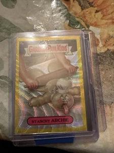 Topps Chrome Garbage Pail Kids Starchy Archie Yellow Wave Refractor /275 SP - Picture 1 of 2