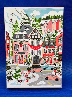 Caja de 16 tarjetas y sobres de Navidad de pueblo de esquí Sheffield Home Paper Goods Foto 1 de 2