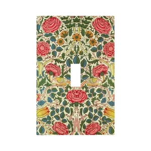 William Morris Rose Floral Light Switch Cover Flower Bird Plant 1 Gang Single... - Picture 1 of 7