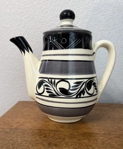 Brocca acqua ceramica arte popolare vintage Puebla messicana Talavera con coperchio - Foto 1 di 12