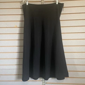 Roz & Ali Sz 16 Black Long Full Maxi Skirt Side Zip Business Casual Y My Nin - Picture 1 of 2