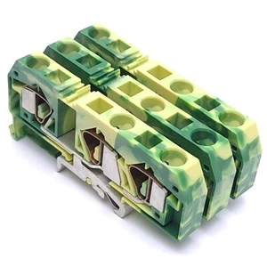 Lote de 3 bloques de terminales de tierra Wago 283-677, 3 conductores, 1 potencial, 1 nivel - Imagen 1 de 4