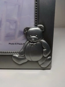 Burnes of Boston Pewter Teddy Bear Picture Frame 3.5" x 5" - Picture 1 of 5