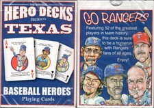 Texas Baseball Heroes Playing Cards Poker Size Deck Limited Custom New