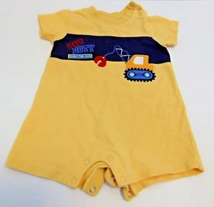 Just One Year By Carter's Body Suit 3M 8-12.5 lb Yellow Heavy Duty Excavator - Picture 1 of 5