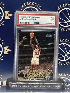 🇺🇸🏀1998 Fleer Tradition MICHAEL JORDAN #23 • PSA 9 MINT**rare**📈 - Bild 1 von 2