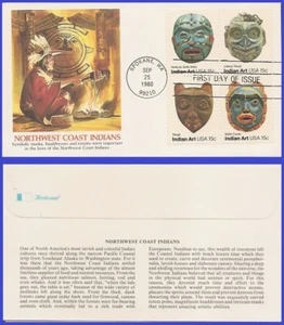 USA4 #1834-37 U/A FLEETWOOD FDC BL4 American Folk Art - Bild 1 von 1