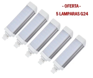 Oferta, Lote de 5 Lámparas Led Bajo Consumo G24-2835 9W-10W - Imagen 1 de 3