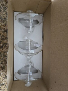 Princess House Crystal Floating Oil Lamps Set of 3 #601 New never used. - Picture 1 of 6