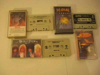 HARD ROCK METAL LOT OF 4 HELIX  WALKIN THE RAZORS EDGE 1984  ,VIXEN .DEF + CC12 Foto 1 de 3