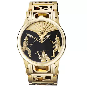 Watchstar Limited Edition 48mm Swiss Made Patented Movement Gold Tone Samurai Wa - Picture 1 of 4