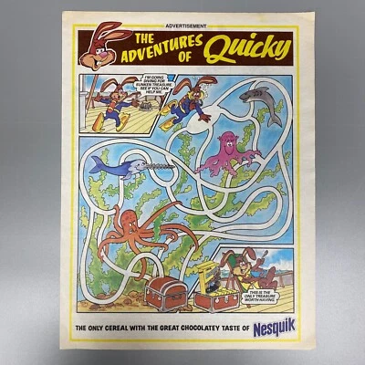 The Adventures Of Quicky Nestle Nesquik Cereal 1996 Vintage Rétro - Photo 1/4