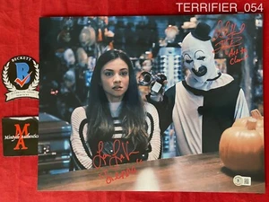 Foto firmada por David Howard Thornton y Lauren LaVera 11x14 Terrifier 2 - Imagen 1 de 3