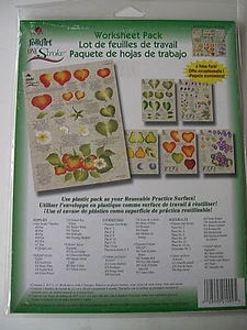 Paquete de hojas de trabajo de pintura de un solo golpe de arte popular a cuadros #1009 uvas, manzanas, peras - Imagen 1 de 6