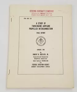 FAA Study Of Twin Engine Airplane Propeller Interconnection. Cessna Aircraft. - Picture 1 of 5