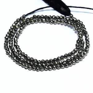 Cuentas rondelle facetadas recubiertas de oro de pirita natural 12 pulgadas joyas de piedras preciosas sueltas - Imagen 1 de 5