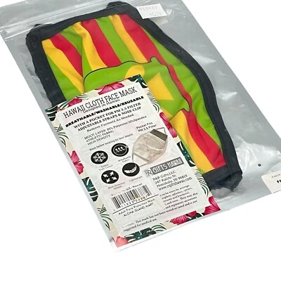 Hawaii Cloth Face Mask Breathable Washable Reusable Multiple Layered Adjustable - Image 1 of 4