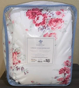 Set completo piumone Simply Shabby Chic Rachel Ashwell floreale sbiancato al sole 4p/regina - Foto 1 di 12