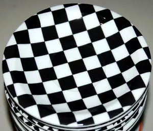 CHECKERS Bopla Porzellan 13cm Espressoteller Serie Black & White - Bild 1 von 1