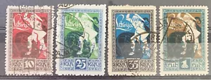 Latvia, Latvija, Sc 64-67; Mi 36-39, used/O - Picture 1 of 2