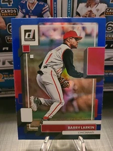 Barry Larkin 2022 Donruss Baseball #87 Holo Blue Cincinnati Reds - Picture 1 of 2
