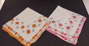 ladies vintage hankies handkerchiefs mixed lot of 3 - Picture 1 of 2