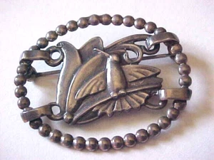 Rare McClelland Barclay Sterling Silver Hummingbird and Flower Brooch - Picture 1 of 4