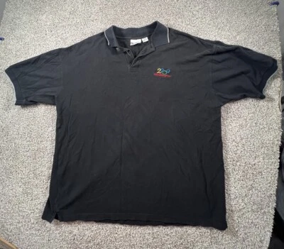 Polo de golf vintage 2000 WALT DISNEY WORLD Y2K año milenio negro talla 2XL Foto 1 de 4
