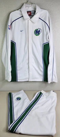Vtg NIKE authentic mavericks Rare warm-up track suit outfit jacket (M) Pants (L) Cover