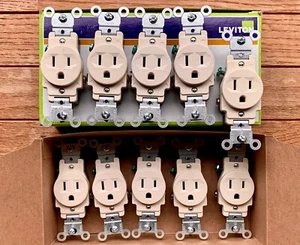 BRANDNEU Leviton 5015-T HANDELSQUALITÄT 15A BUCHSEN 10ER-PACK KOSTENLOSER VERSAND! - Bild 1 von 3