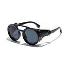 Finnegan Steampunk Retro Sunglasses (Black Grey) Black Grey