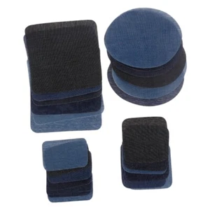 24 Pieces Iron On Patches Iron On Denim Cotton Patches Iron-On Repair Kit - Picture 1 of 8